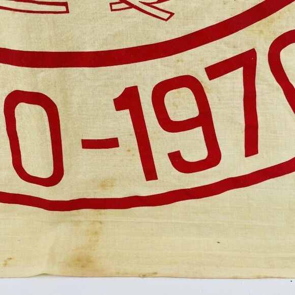 Wahoo Centennial Linen Banner Flag Sign Wahoo Nebraska NE 1970 34"x34" - Picture 6 of 9